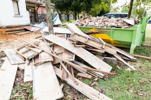 Professional office clearance team assessing office space in Feltham