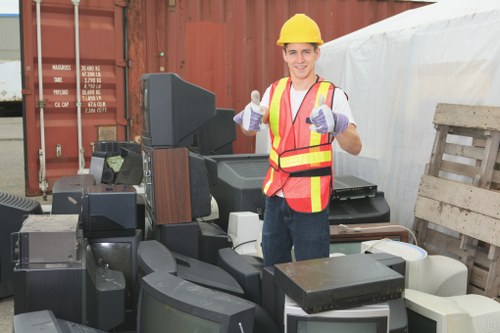 Business waste removal team preparing for a commercial collection in Feltham